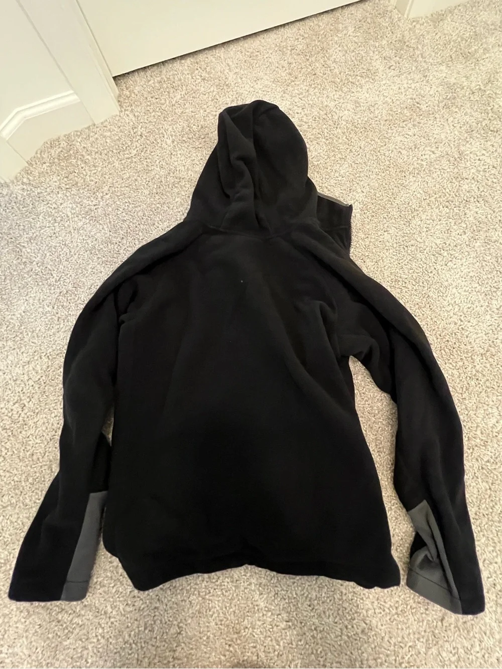 ▪️THE NORTH FACE: Boy L, black & gray zip-up hooded jacket w/pockets, preowned▪️